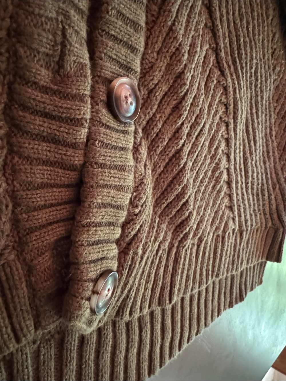 CAbi Olive Ribbed Button-Up Cardigan - Picture 5 of 7